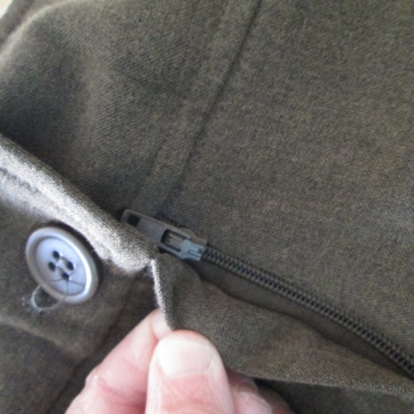 JENNE MAAG Brown Flat Front Wide Waist Stretch Dress Pants/Slacks size 16 NWT - Picture 8 of 9